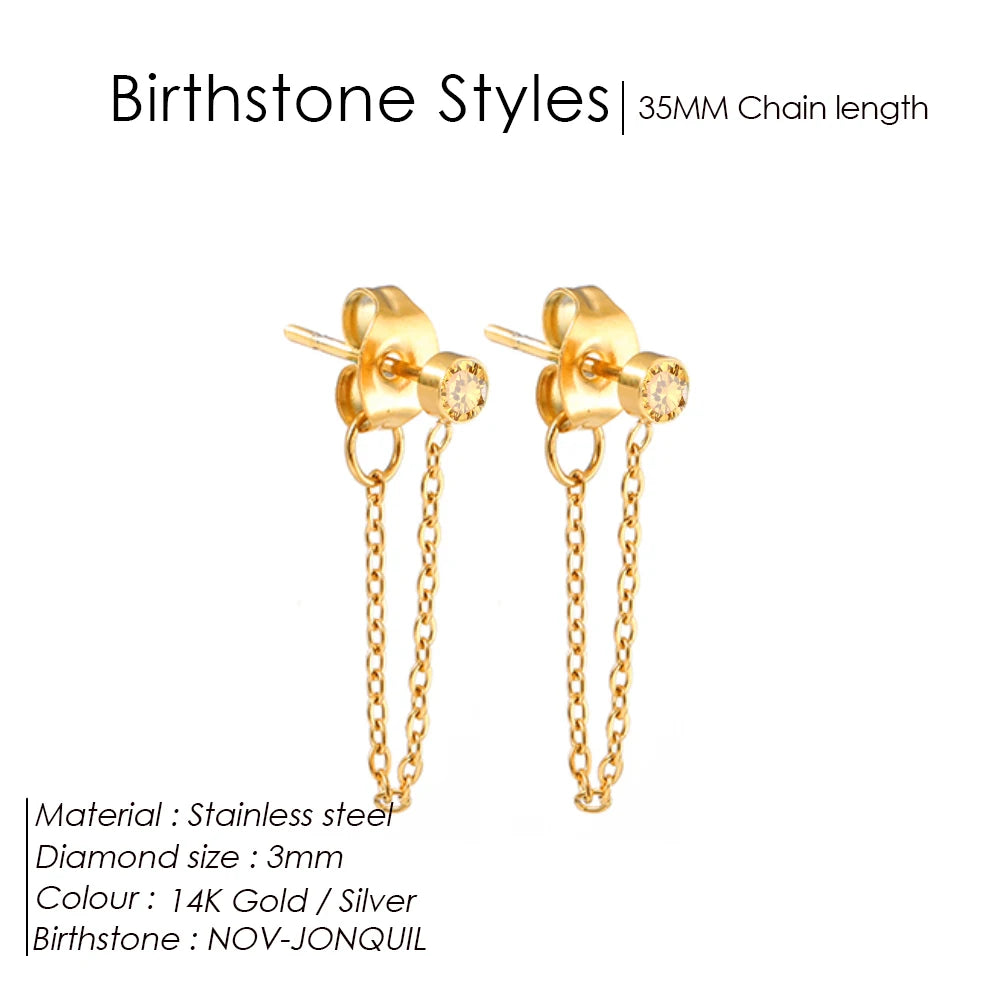 Tonia Birthstone Earrings