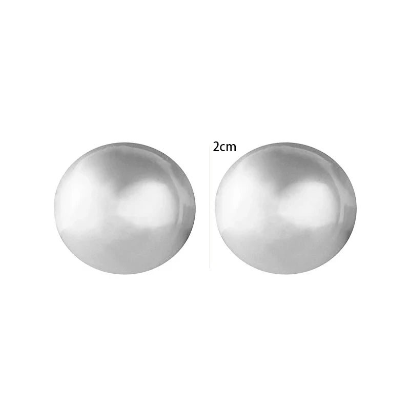 Daphne Big Ball Round Stud Earrings