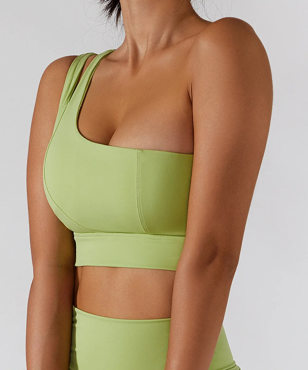 Sexy Women's Sports One Shoulder Bra