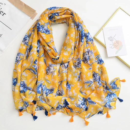 Luxury Scarf Yellow Magnolia