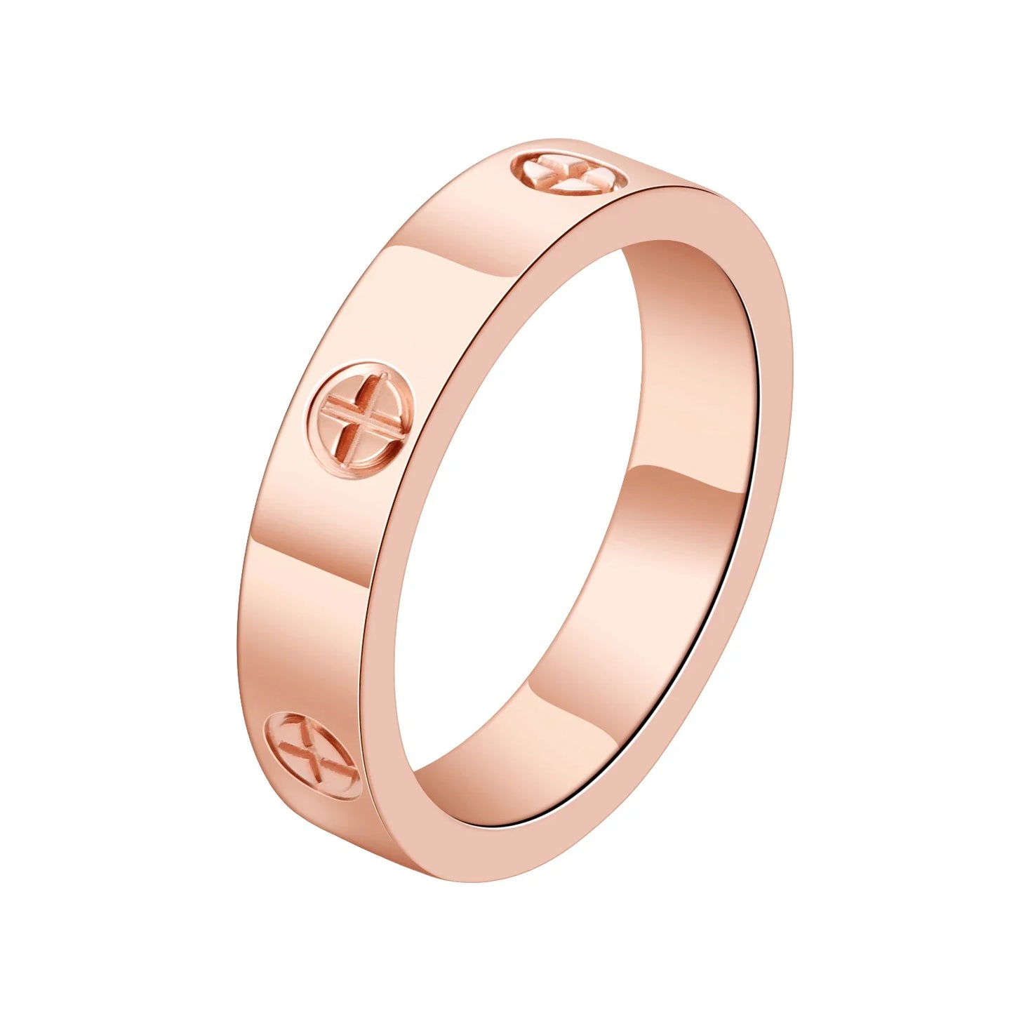 Stainless Steel CZ Crystal Cross Ring For Women or Men