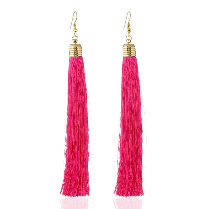 Vintage Ethnic Long Tassel Earrings
