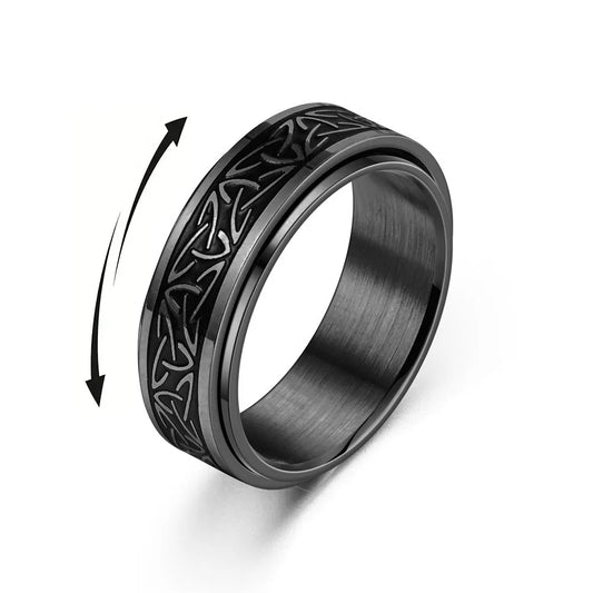 Viking Celtic Knot Rune Ring For Men Stainless Steel