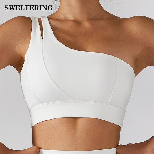 Sexy Women's Sports One Shoulder Bra