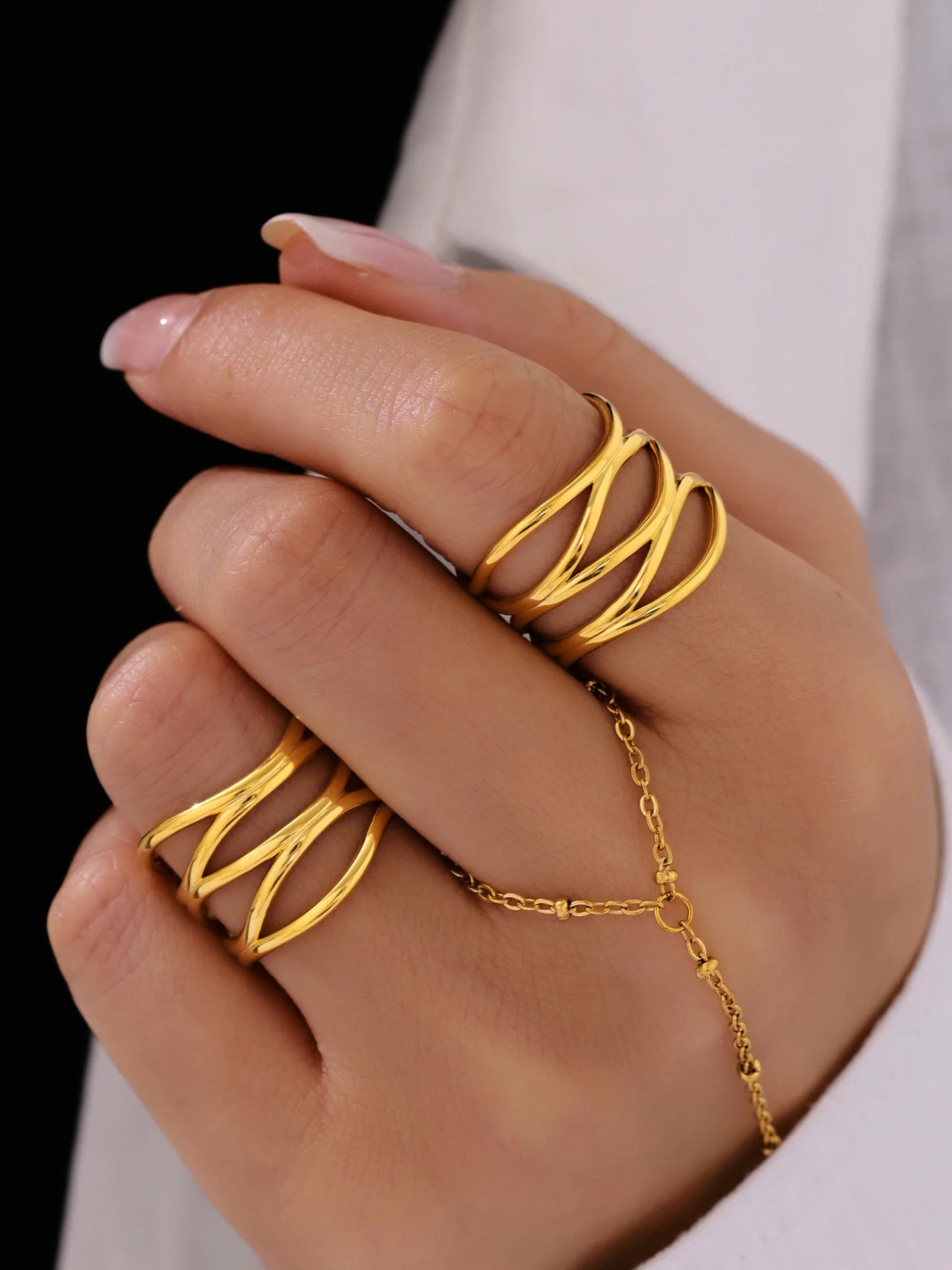 Stainless Steel Ring for Women Hollow