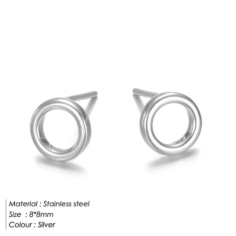 Jasmine Round Stud Earrings