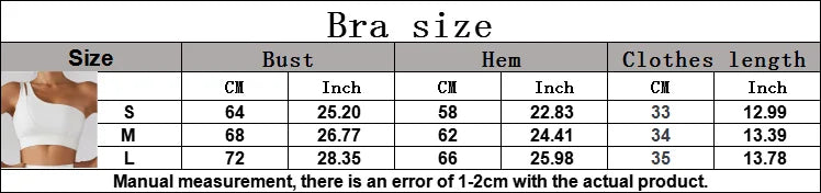 Sexy Women's Sports One Shoulder Bra