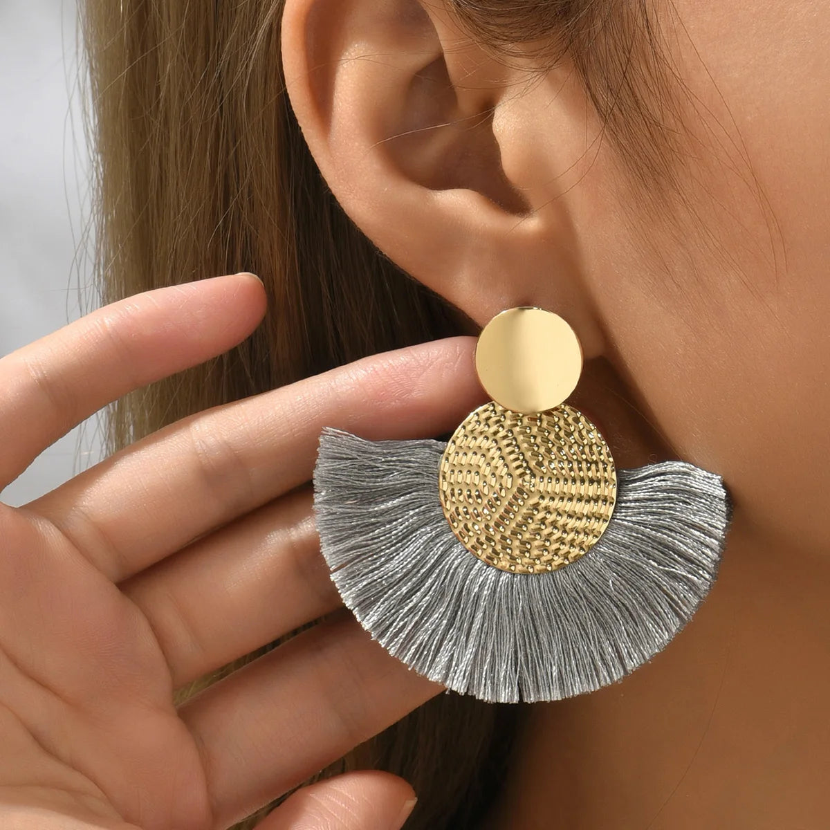 Rita Bohemian Big Tassel Dangle Fringe Female Earrings