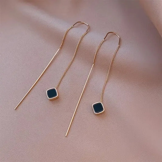 Blue Stone Drop Earrings