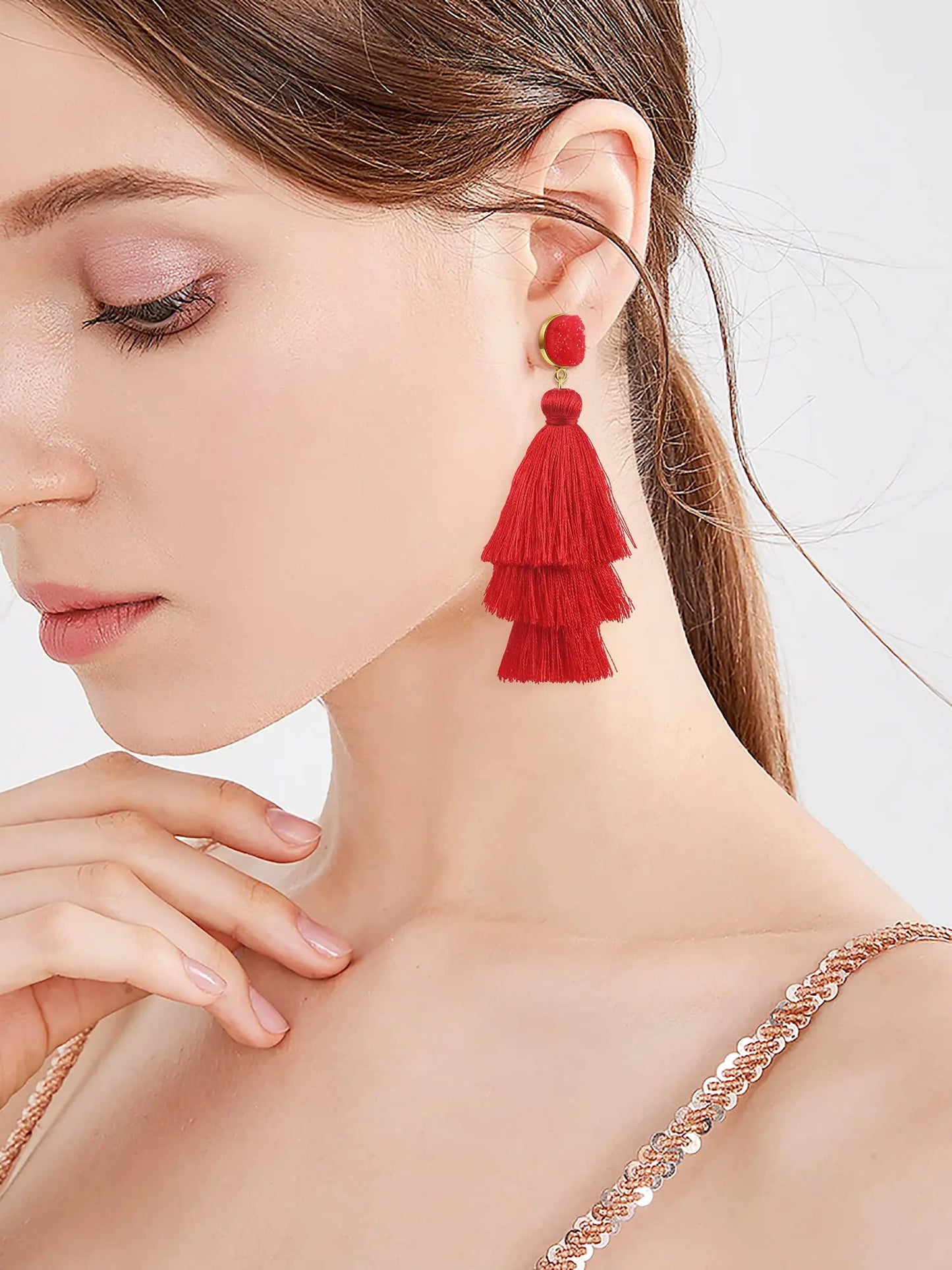 Dancing Lady Tassel Earrings