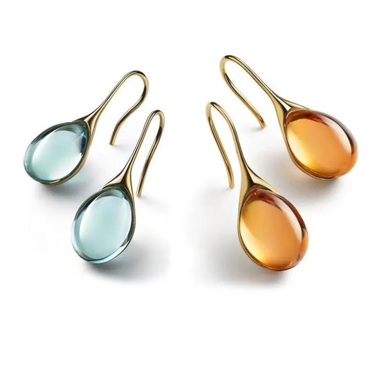 Cat's Eye Stones Colourful Fashion Earrings