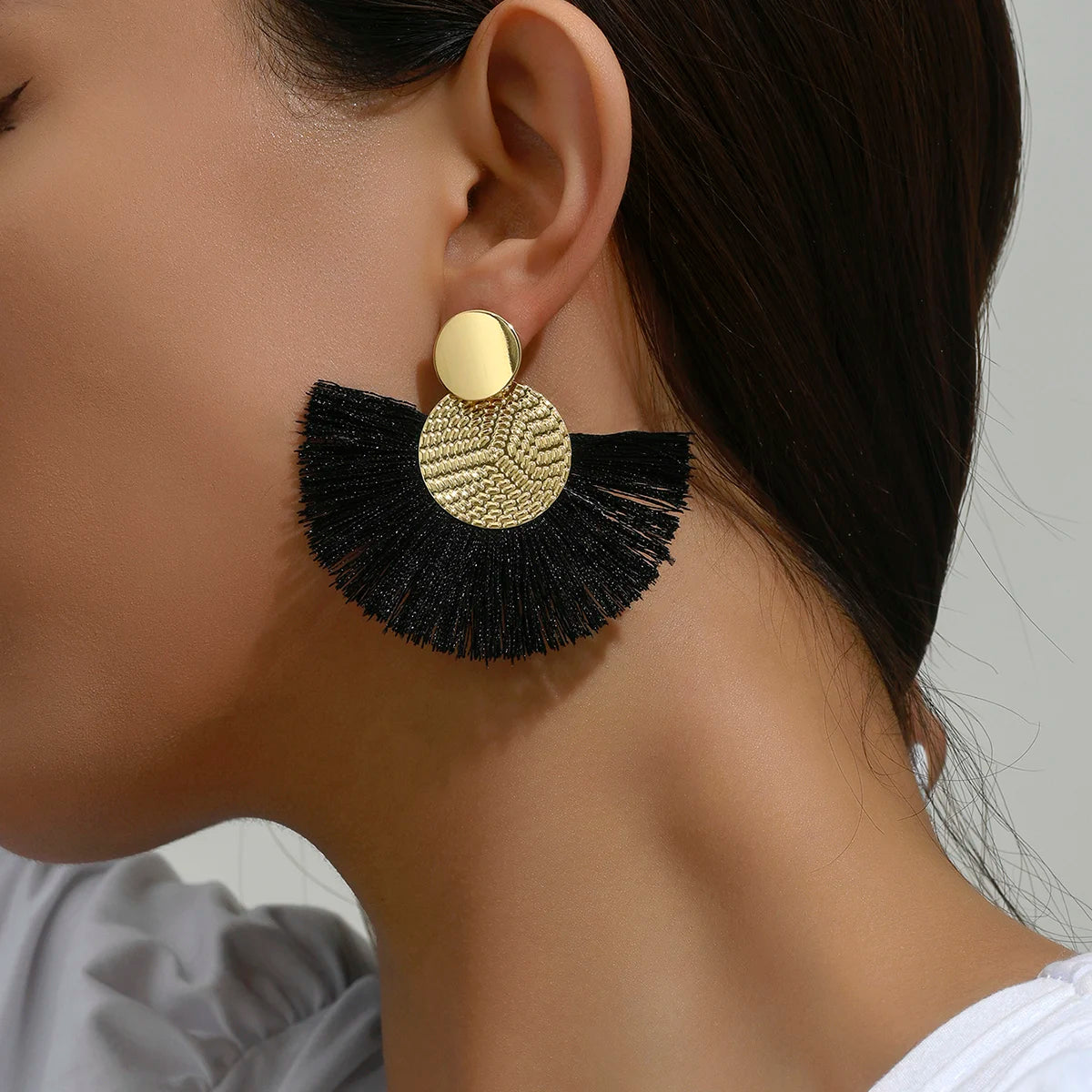 Rita Bohemian Big Tassel Dangle Fringe Female Earrings