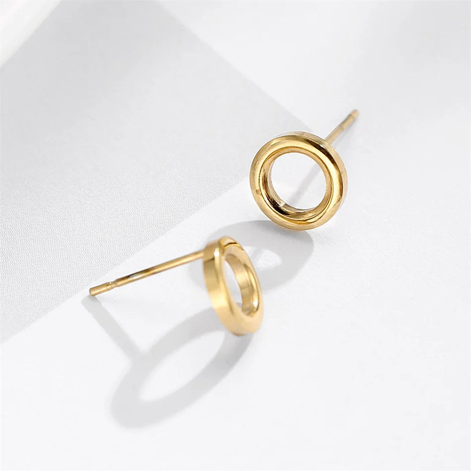 Jasmine Round Stud Earrings