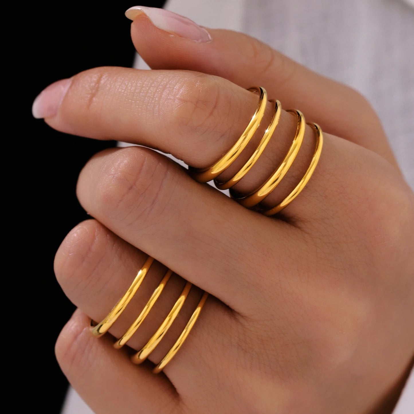 Stainless Steel Ring for Women Hollow