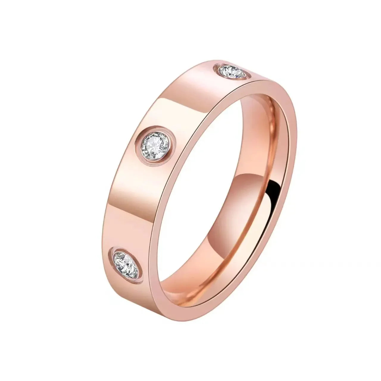 Stainless Steel CZ Crystal Cross Ring For Women or Men