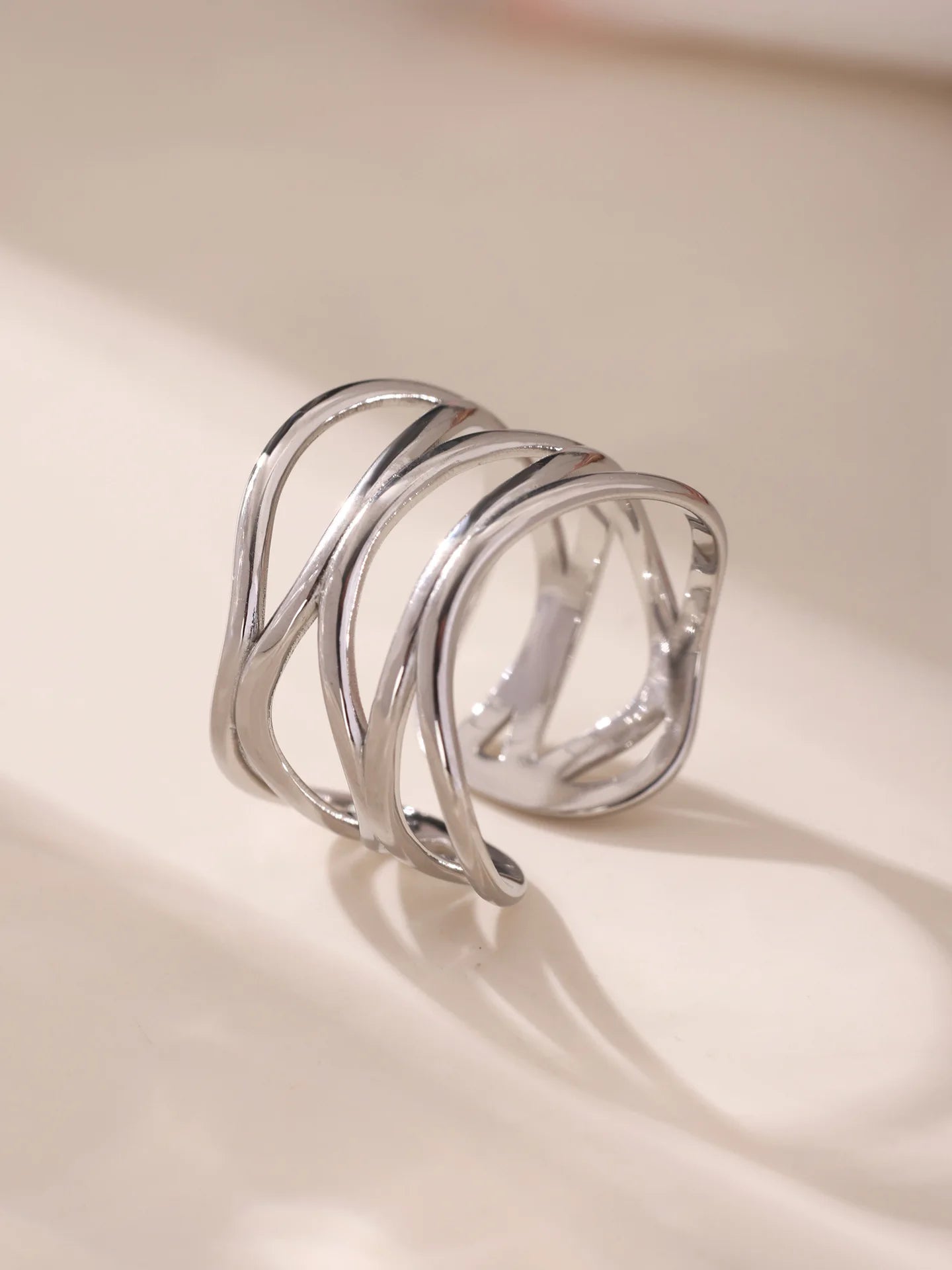 Stainless Steel Ring for Women Hollow