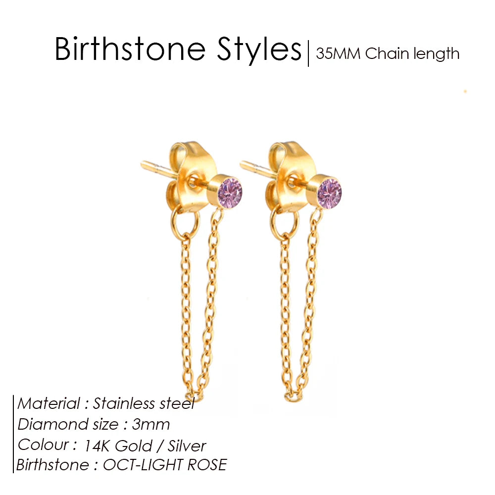Tonia Birthstone Earrings