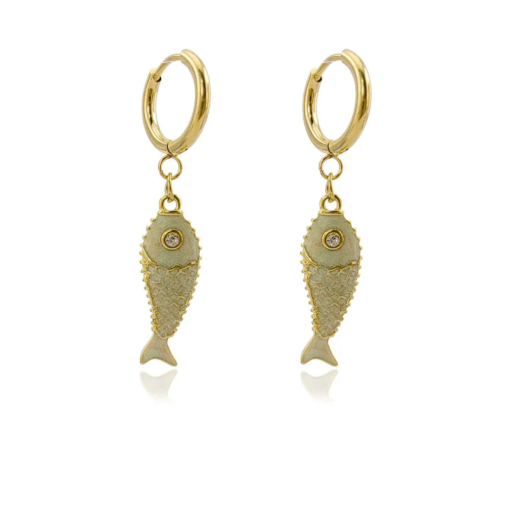 Joanna Stainless Steel Colourful Koi Fish Earrings For Women