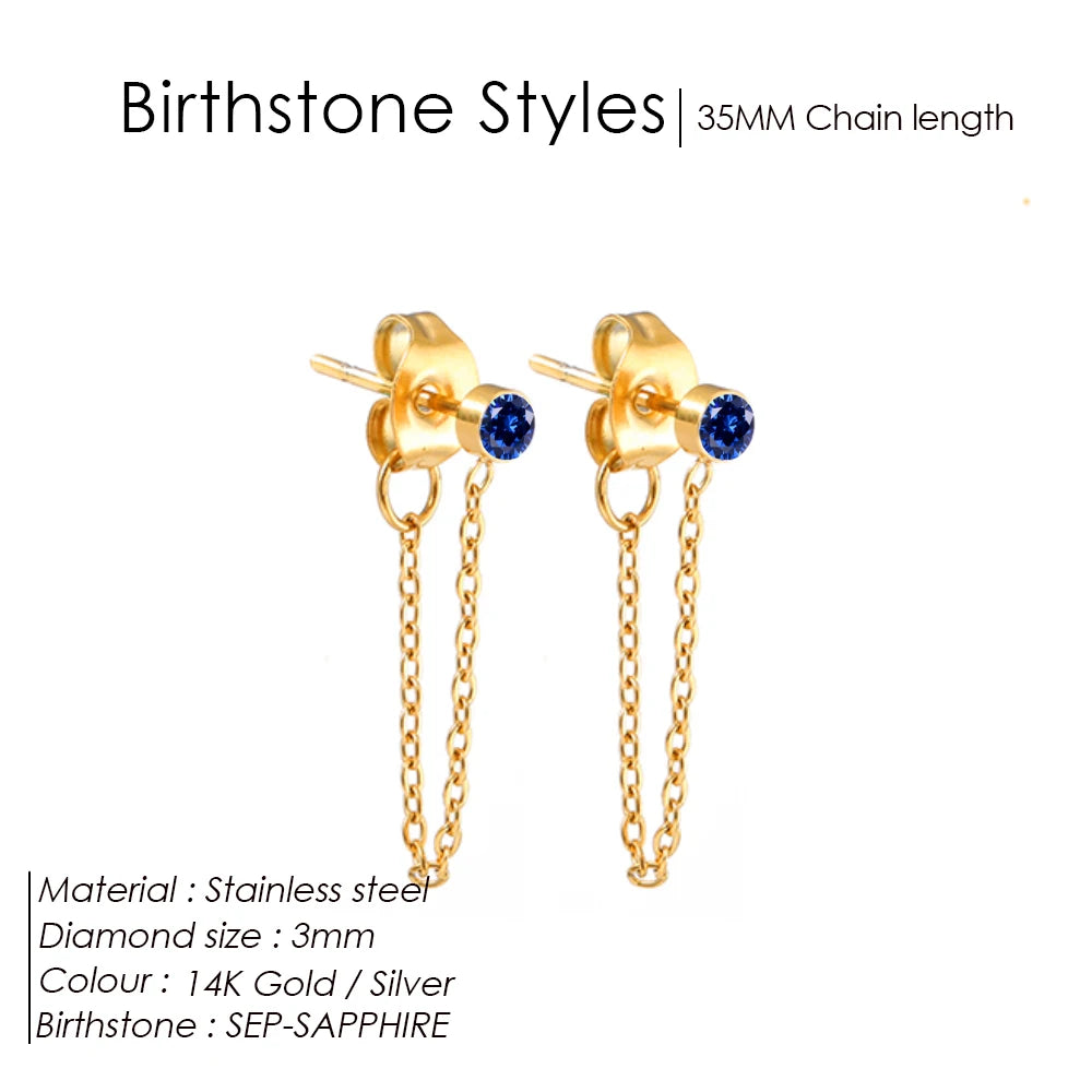 Tonia Birthstone Earrings