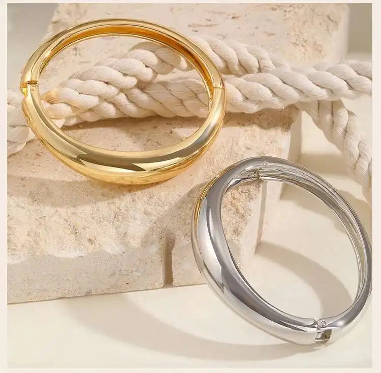 Open Spring Bangle Bracelet