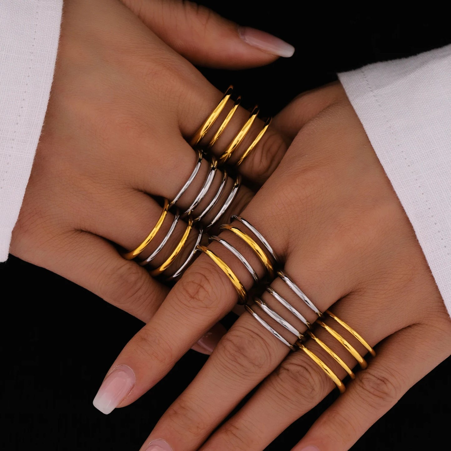 Stainless Steel Ring for Women Hollow