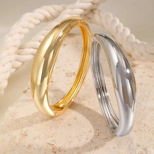 Open Spring Bangle Bracelet