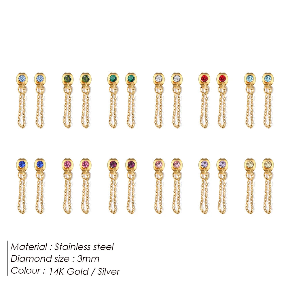 Tonia Birthstone Earrings