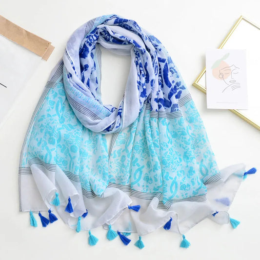 Luxury Scarf Greek Sea