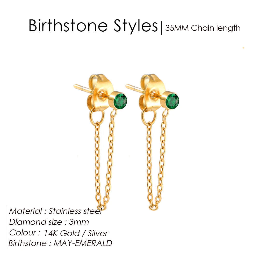 Tonia Birthstone Earrings