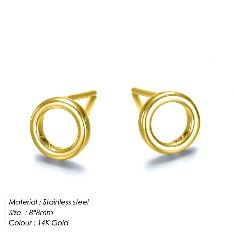 Jasmine Round Stud Earrings