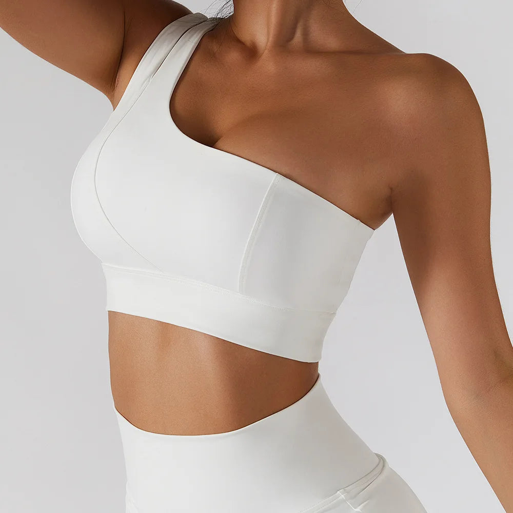 Sexy Women's Sports One Shoulder Bra